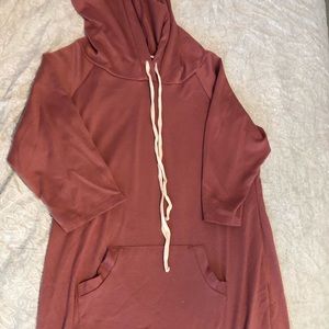 sweater dress with hoodie